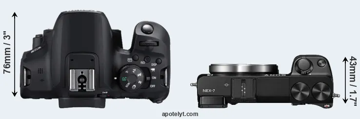 Compare 850D versus NEX-7 top