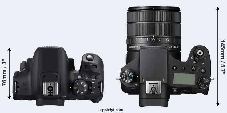 Compare 850D versus RX10 IV top