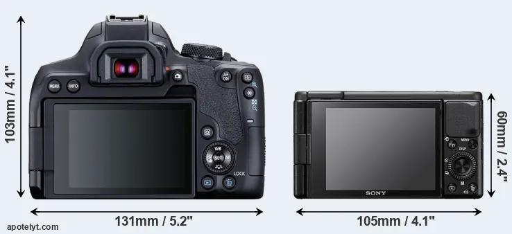 Comparison 850D or ZV-1 rear