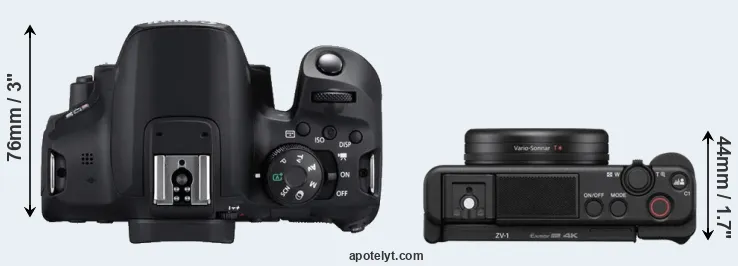 Compare 850D versus ZV-1 top