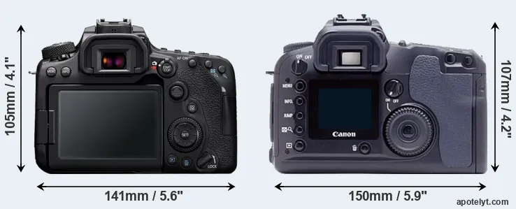 Comparison 90D or D60 rear