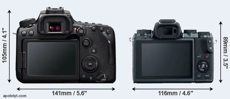 Comparison 90D or M5 rear