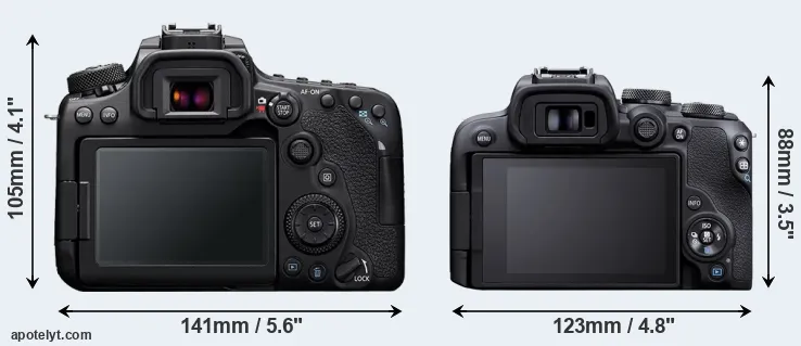 Comparison 90D or R10 rear