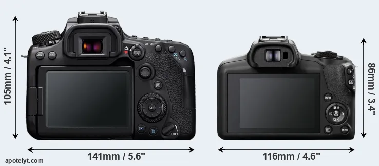 Comparison 90D or R100 rear