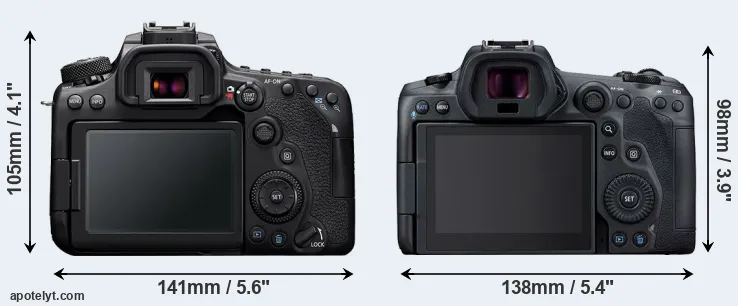 Comparison 90D or R5 rear