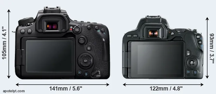 Comparison 90D or SL2 rear
