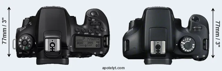 Compare 90D versus T100 top