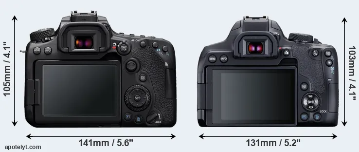 Comparison 90D or T8i rear