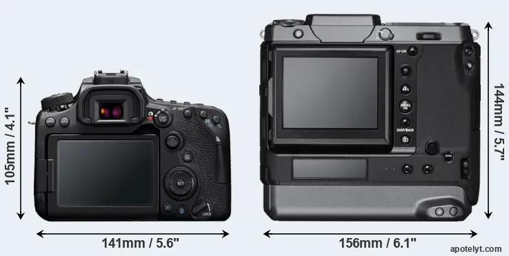 Comparison 90D or GFX 100 rear