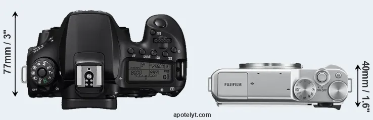 Compare 90D versus X-A10 top