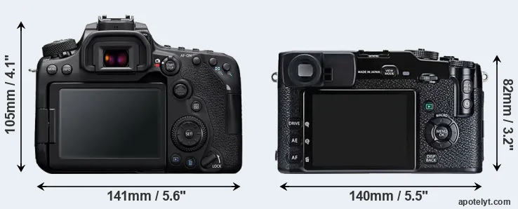 Comparison 90D or X-Pro1 rear