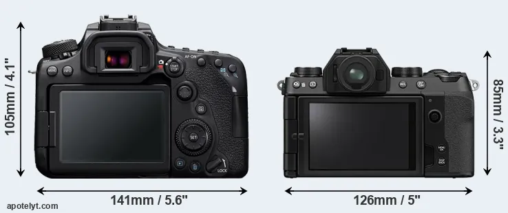 Comparison 90D or X-S10 rear