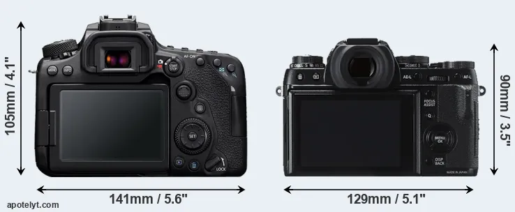 Comparison 90D or X-T1 rear