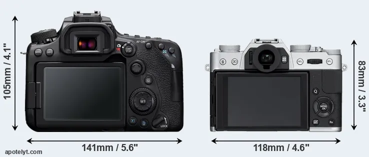 Comparison 90D or X-T10 rear