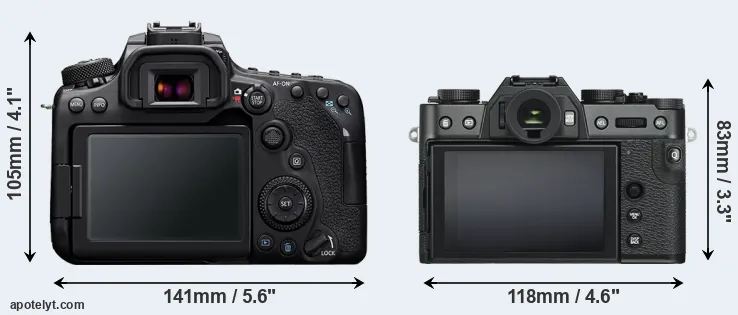 Comparison 90D or X-T30 rear