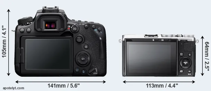 Comparison 90D or X70 rear