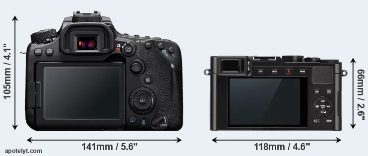 Comparison 90D or D-LUX Typ 109 rear