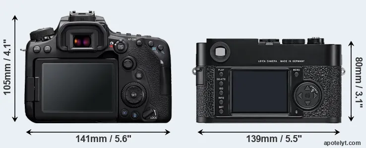 Comparison 90D or M9 rear