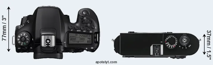 Compare 90D versus M9 top