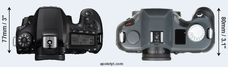 Compare 90D versus S-E Typ 006 top