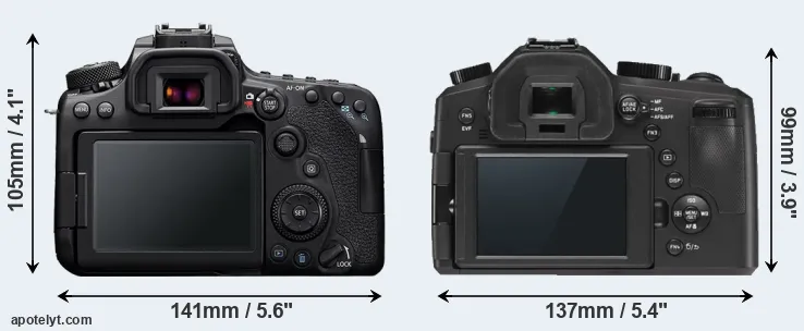 Comparison 90D or V-LUX Typ 114 rear
