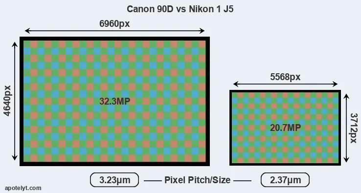 90D versus J5 MP