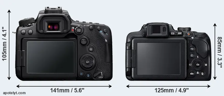Comparison 90D or B700 rear