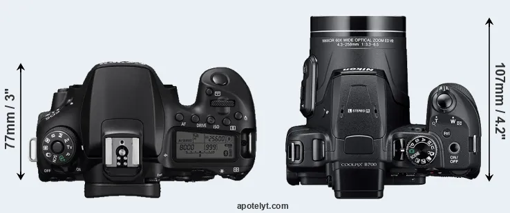 Compare 90D versus B700 top