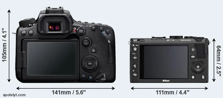 Comparison 90D or Coolpix A rear