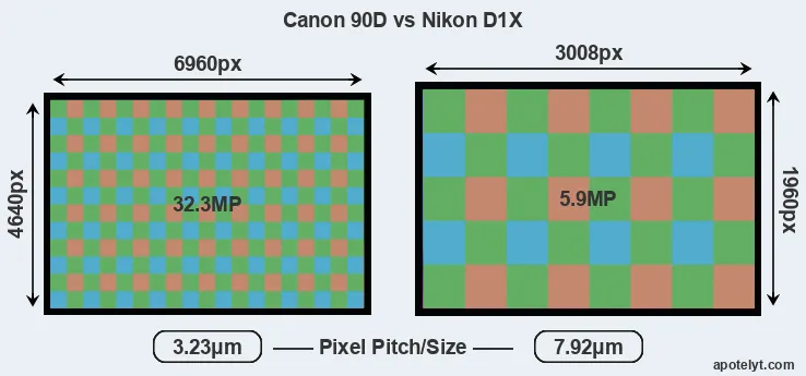 90D versus D1X MP