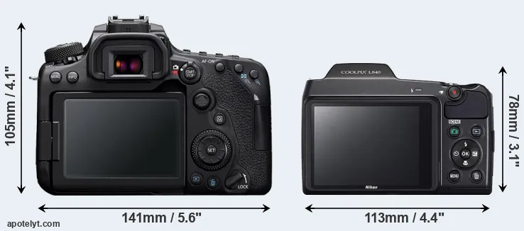 Comparison 90D or L840 rear