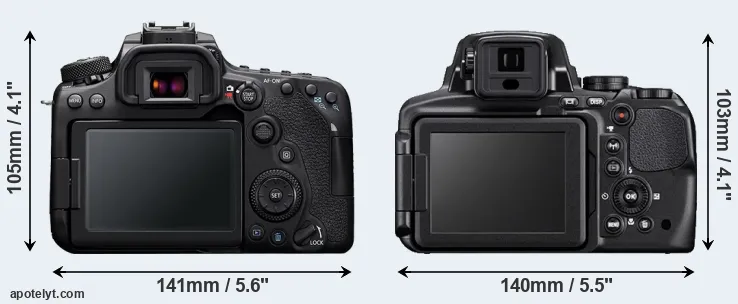 Comparison 90D or P900 rear