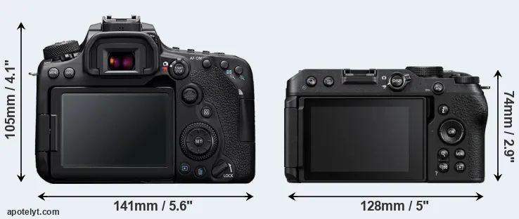 Comparison 90D or Z30 rear