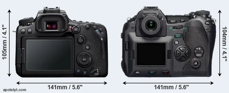 Comparison 90D or E-1 rear
