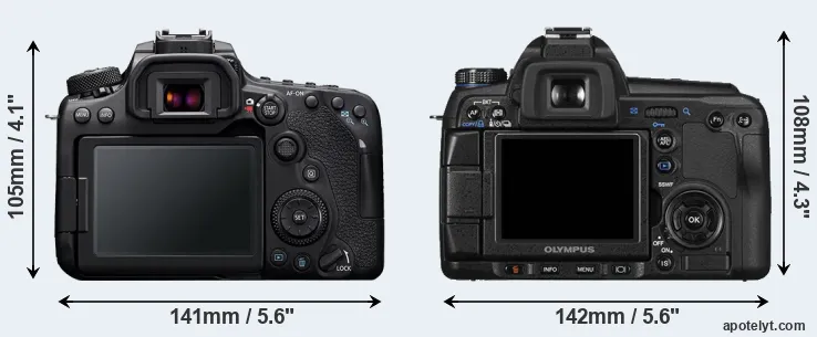 Comparison 90D or E-30 rear