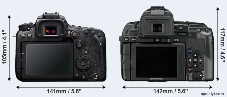 Comparison 90D or E-5 rear