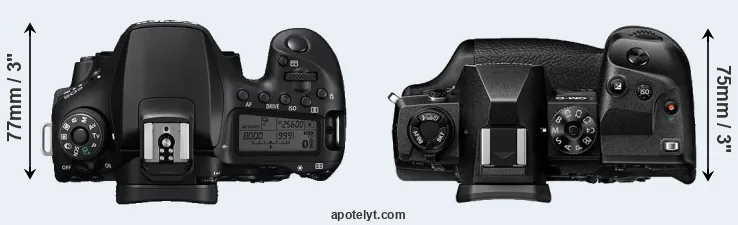 Compare 90D versus E-M1X top