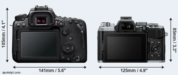 Comparison 90D or E-M5 III rear