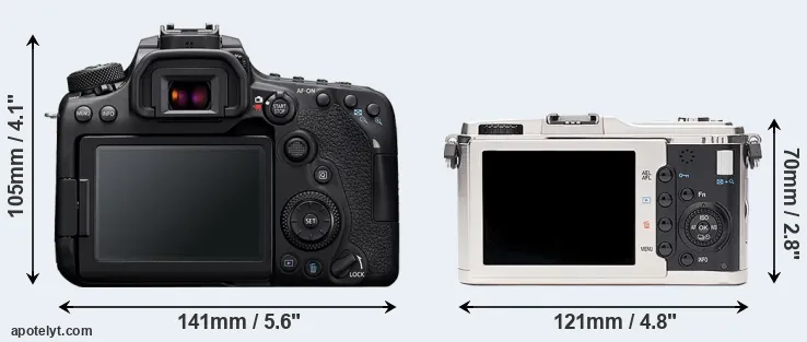 Comparison 90D or E-P1 rear