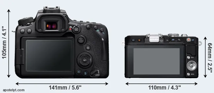 Comparison 90D or E-PL3 rear