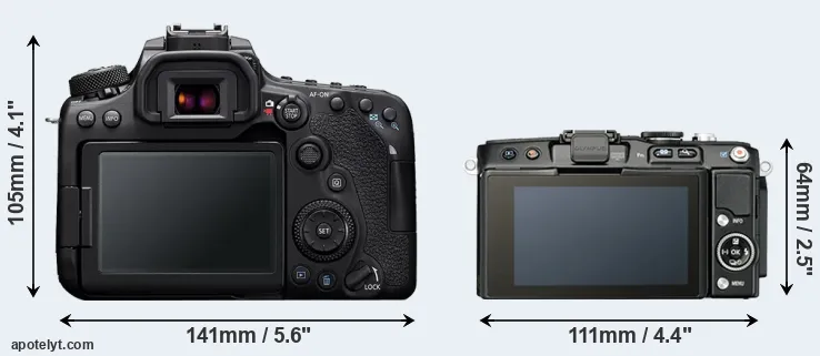 Comparison 90D or E-PL5 rear