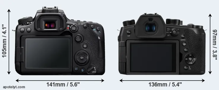 Comparison 90D or FZ1000 II rear