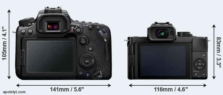 Comparison 90D or G110 rear