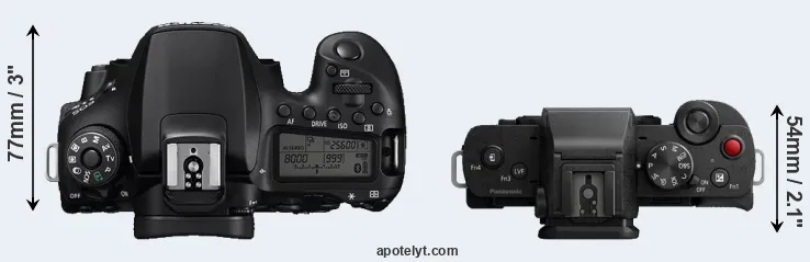 Compare 90D versus G110 top