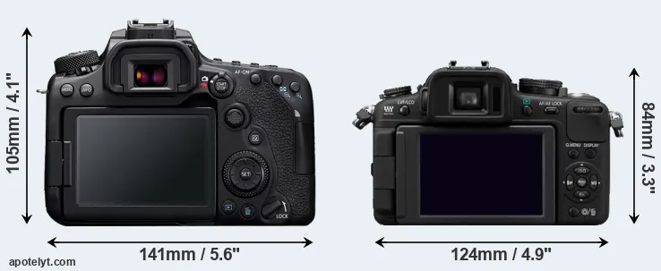 Comparison 90D or G2 rear