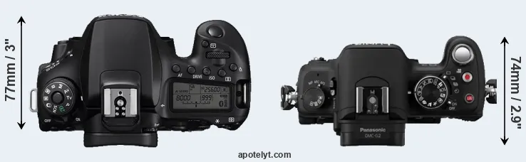 Compare 90D versus G2 top