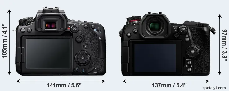 Comparison 90D or G9 rear