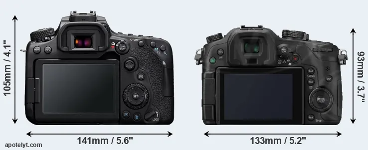 Comparison 90D or GH3 rear