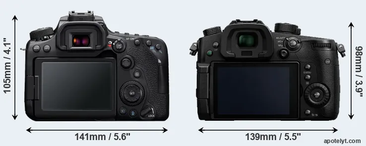 Comparison 90D or GH5 rear
