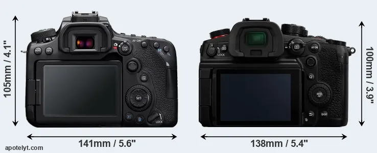 Comparison 90D or GH6 rear